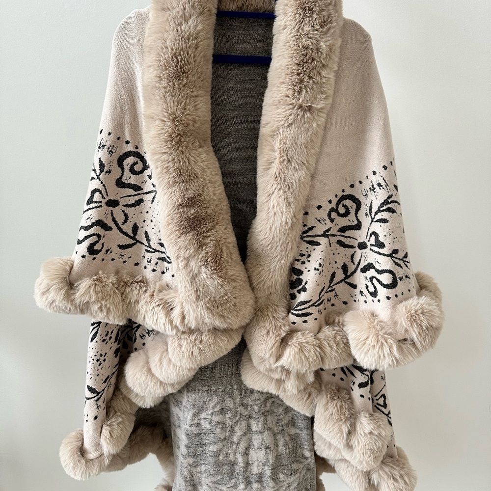 Beautiful & cozy poncho. Brand new, never worn, no tags.